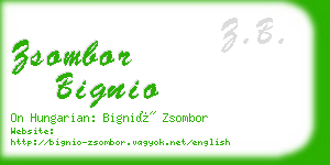 zsombor bignio business card